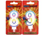 89th/98th Celebration Cake Topper - Rainbow Candle Pair Decoration