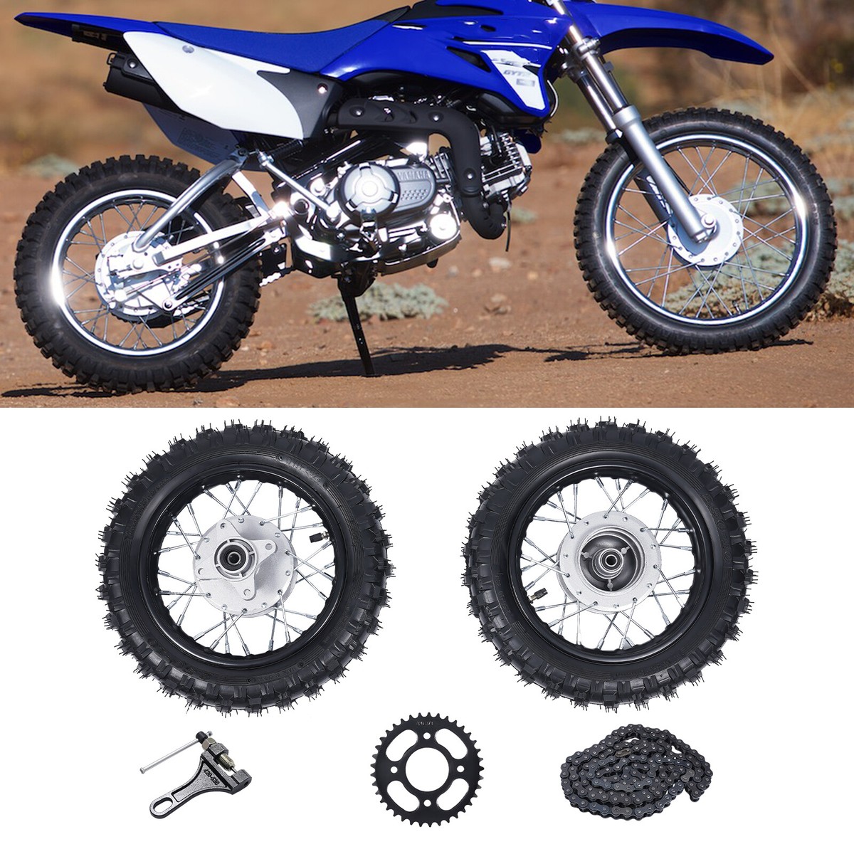 For Honda CRF50 XR50 BBR KLX 2.50-10 Front Rear Tire Rim Wheel