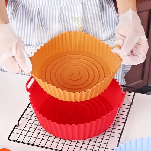 Premium Silicone Air Fryer Liner Pot Basket Non-Stick Reusable Baking Tray Mat - Picture 6 of 17