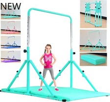 Upgrade Foldable Gymnastic Bar with Mat for Kids 3-12,200 lbs Weight Capacity..