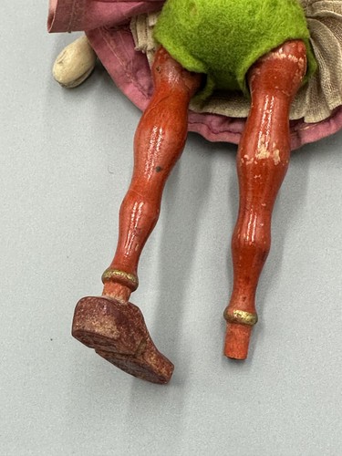 Antique SCHOENHUT Acrobat CIRCUS LADY Wooden Jointed Toy Porcelain BISQUE HEAD - Imagen 12 de 16