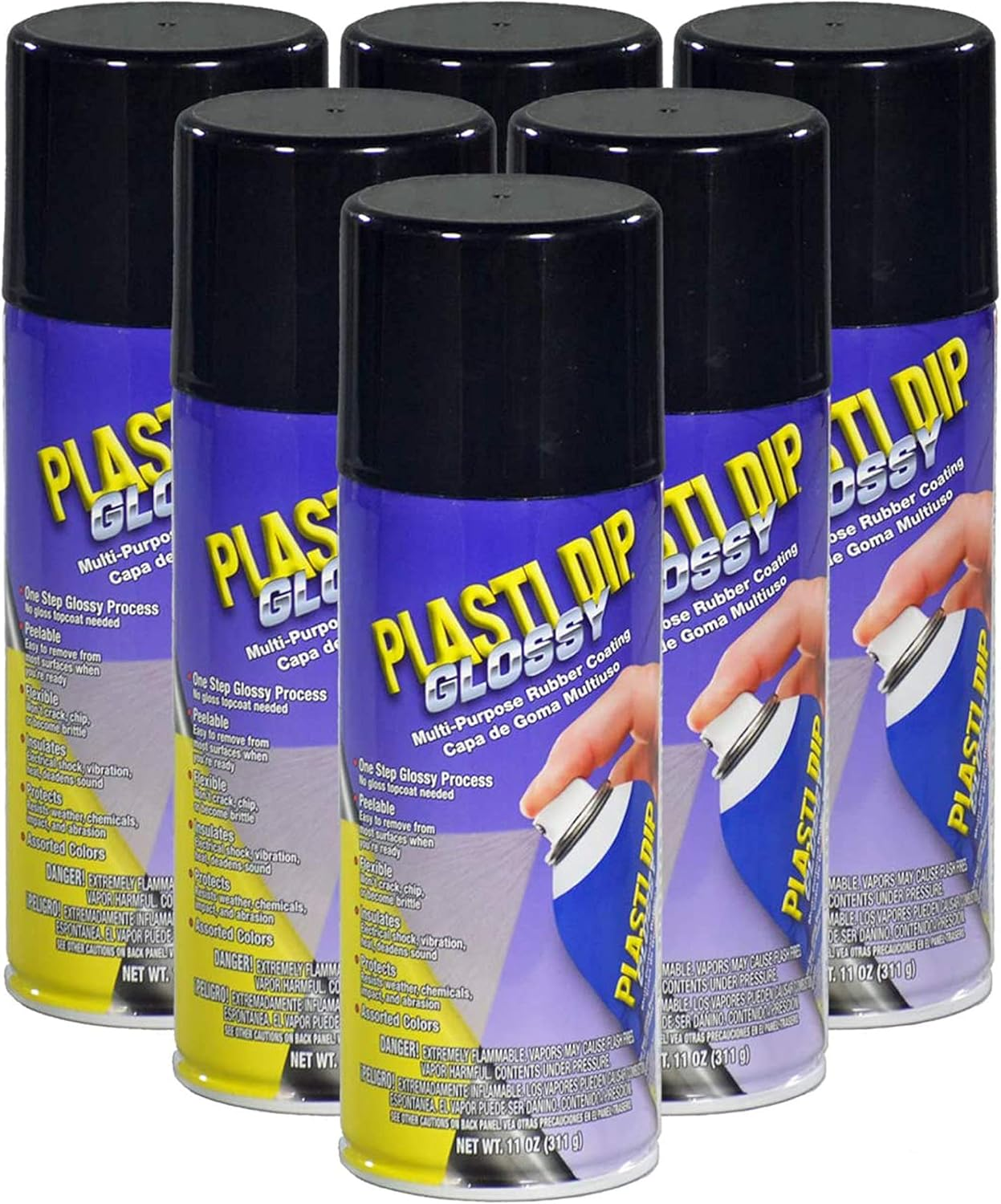 Glossy Black 11Oz 6 Pack