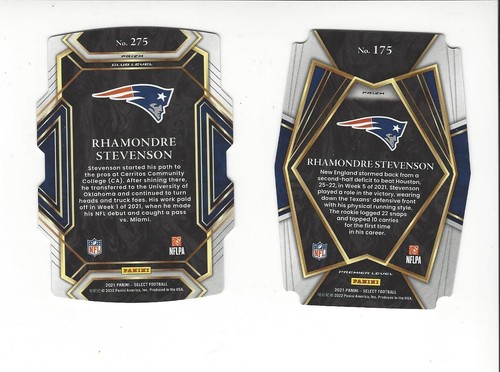2 Rhamondre Stevenson 2021 Select Football DIE CUT Yellow & Green PRIZM ROOKIES! - Picture 2 of 2