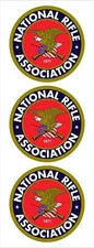3 2" Round NRA National Rifle Association Logo Car Decal Sticker Vinyl American