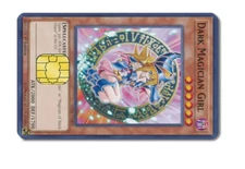 Yugioh Dark Magician Girl Credit Card Smart Sticker Skin Precut Small Chip Debit