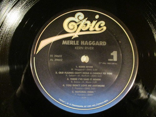 LP MERLE HAGGARD Kern River EPIC RECORDS USA 1985 - Picture 3 of 4