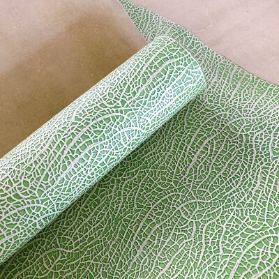 Grün Beige Melonenhaut Strukturiert Veg Tan Leder 100% Echtes Rindsleder Blätter Stücke