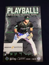 Signed 2024 Dayton Dragons Game Day Program Carter Graham
