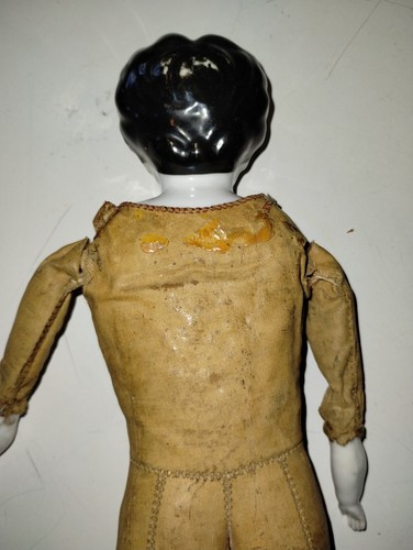Antique KPM Style China Doll Leather Body Porcelain Still With Tag Germany - Picture 13 of 15