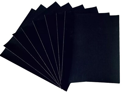 8 Black Sheets of Zhonghainuo 9'' X 11'' 240 Cw Wet Dry Silicon Carbide Sandpaper 