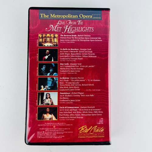 The Metropolitan Opera - Live From the Met Highlights Volume I VHS Video Tape - Picture 2 of 2
