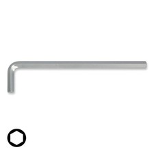 CHIAVE MASCHIO A BRUGOLA ESAGONALE A L TIPO LUNGO CROMATA Cr-V Ø2-10mm MUNDIAL