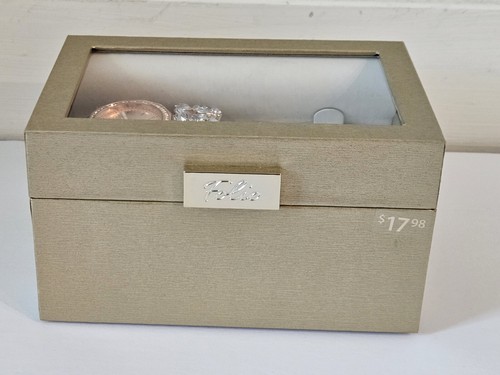 Folio Women's Gift Set; Rose Gold Tone Bracelet Watch, Stone Bezel with stretch - Picture 8 of 8