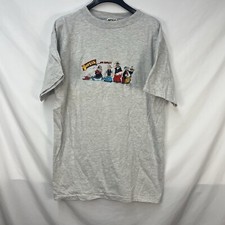 VINTAGE 90S POPEYE AND FAMILY EMBROIDERED T SHIRT SIZE XL OLIVE OYL BLUTO WIMPY