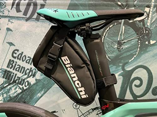 Bianchi Saddle Bag Middle Bicycle Bag Black Accessory W95×H120×D200mm 140g - Picture 8 of 8
