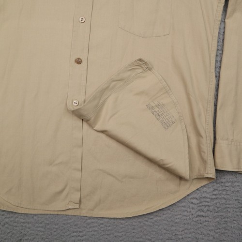 Salant & Salant 1956 Army Military Shirt Mens Size 16x34 Tan Poplin 1950s - Picture 8 of 21