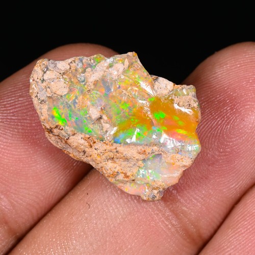 Very Rare inside AA Grade Quality Natural Ethiopian Opal Fancy Shape 13.20 CT - Picture 3 of 6
