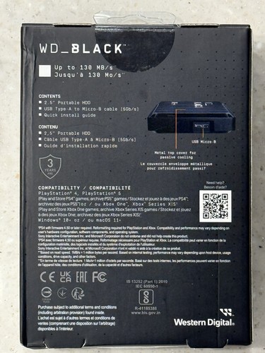 ✅NEW 5TB WD_BLACK P10 GAME DRIVE external portable HARD DRIVE HDD - Afbeelding 2 van 8