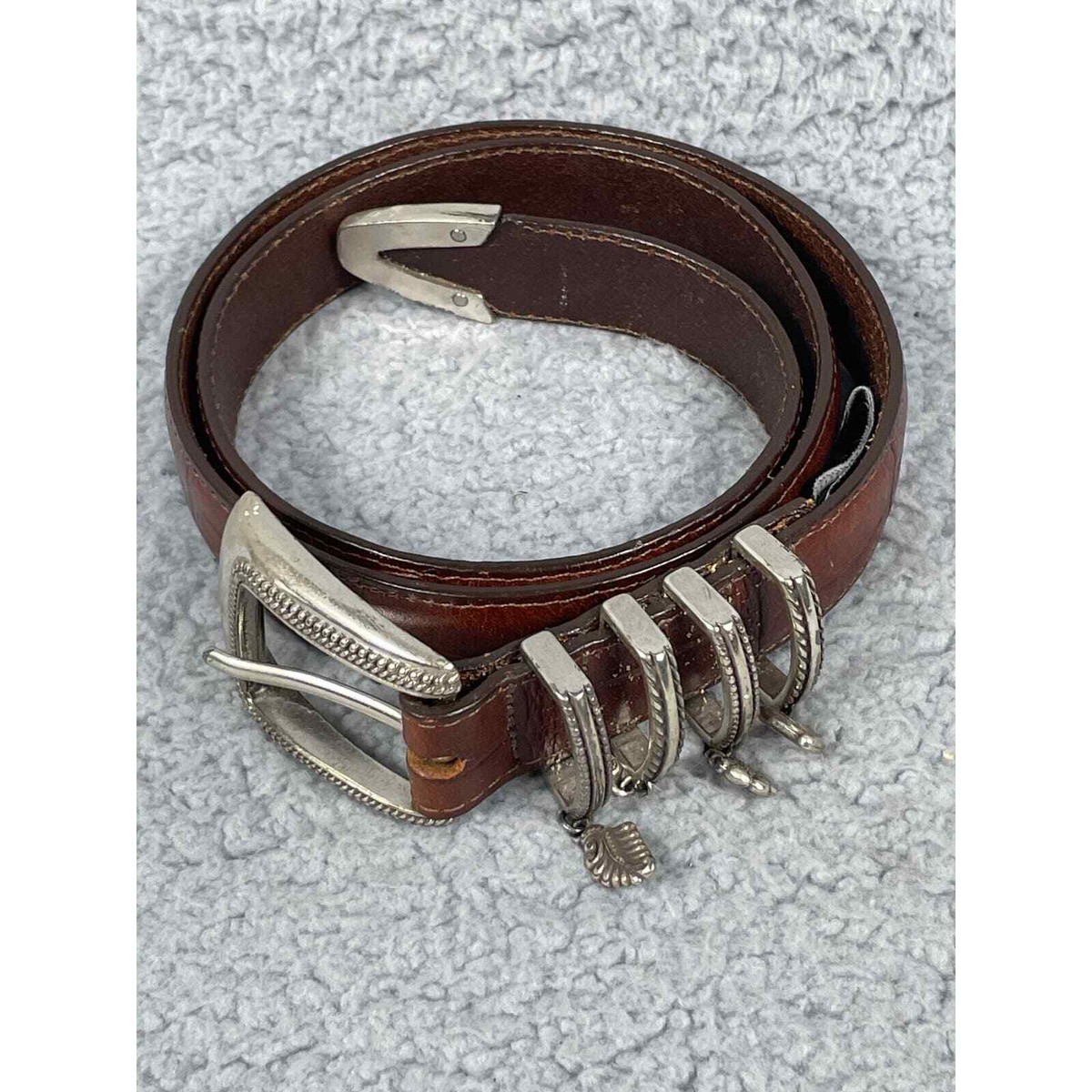 Brighton Brown Leather Belt Womens Size M/30 4A507 Charms  display picture 2