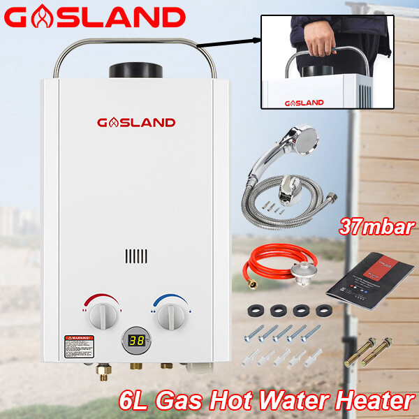 GASLAND Tankless Gas Water Heater Campervan Shower 6L Hot Shower System  37mbar | eBay