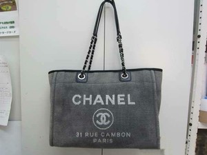 chanel deauville canvas tote bag