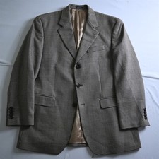 Vtg Ralph Lauren 40R Houndstooth 100 Wool Mens Blazer Sport Coat Jacket