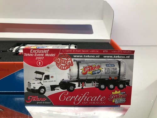 TEKNO HOLLAND 2816 SCANIA TORPEDO EVENT 2007 TANKCONTAINER #75-1:50- GOOD IN BOX - Bild 4 von 14