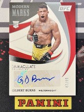 2021 Panini Immaculate UFC Gilbert Burns Modern Marks Rookie Auto /99 RC