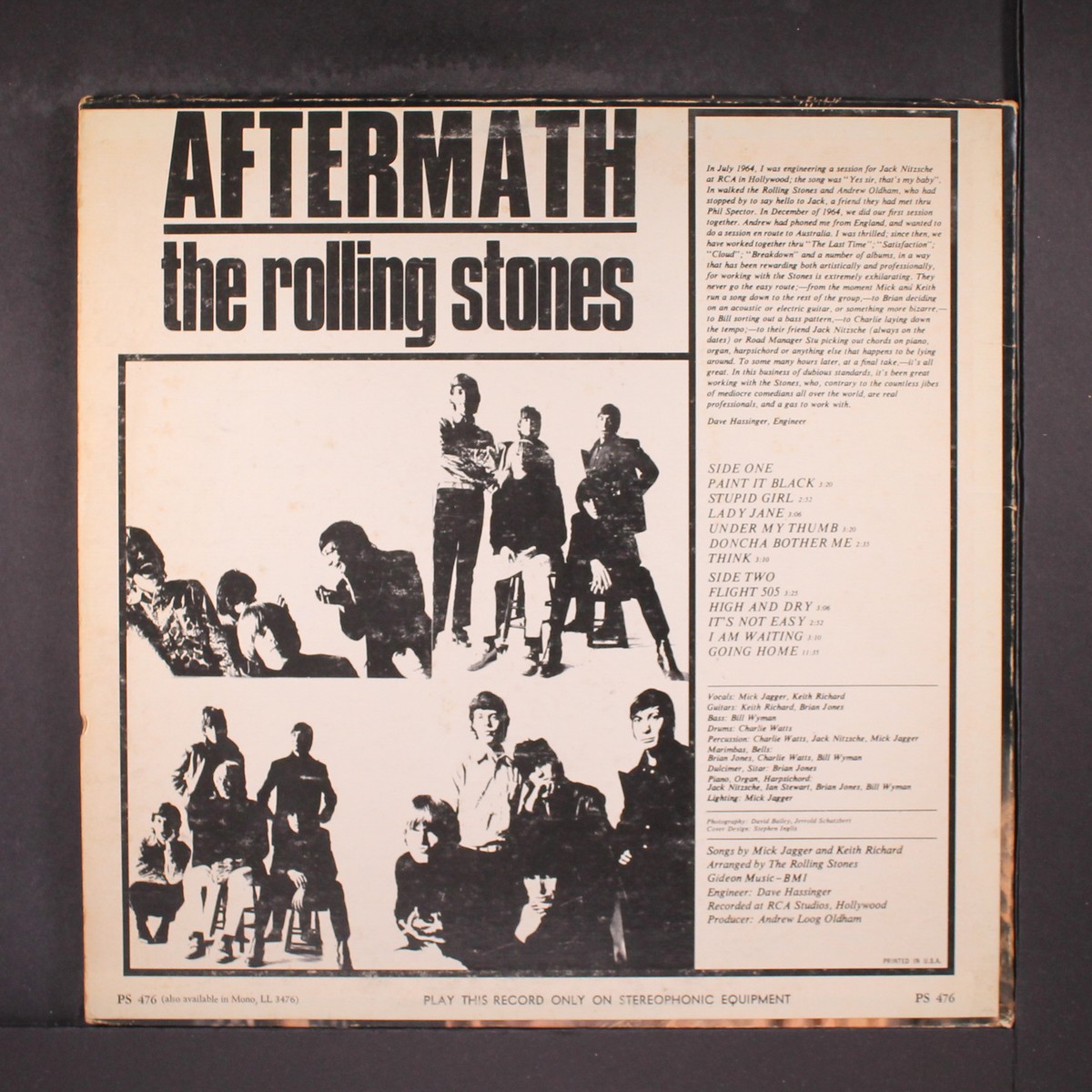 米、加LP The Rolling Stones Aftermath 21191 London Records /00260 The Rolling Stones - Aftermath Vintage Vinyl Record – The Den New