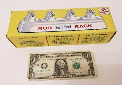 South Bend Rod Rack - Fishing Rod Storage - Hold 4 Rods - Plastic Vintage USA