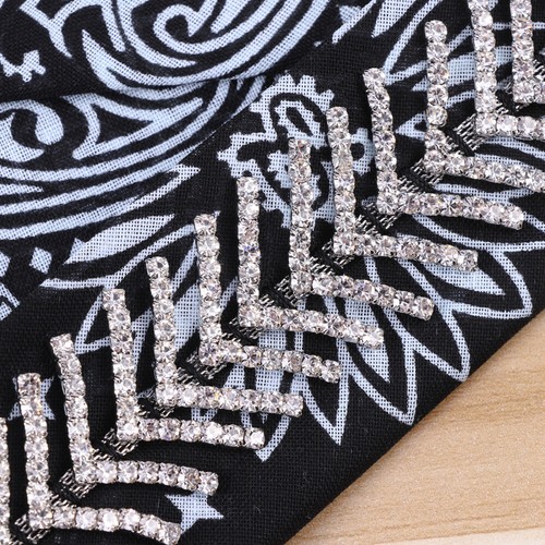 Fashion Women Floral Scarf Necklace DIY Chain Kerchief (Black) scarf necklace - Picture 7 of 12