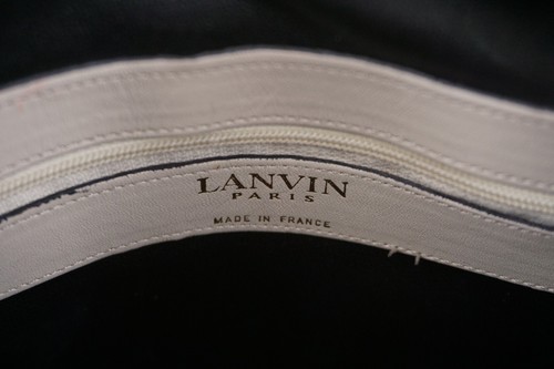 Lanvin Paris Bone Purse Leather Soho Buckle Strap Shoulder Bag Crossbody Bag - Picture 11 of 14