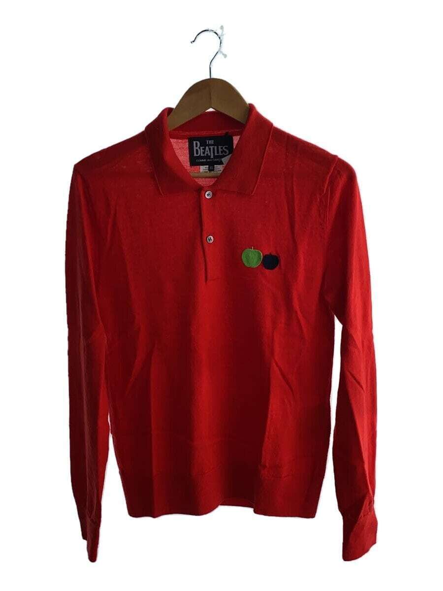 THE BEATLES COMME des GARCONS One Point Knit Polo XS Wool THE BEATLES COMME des GARCONS One Point Knit Polo XS Wool