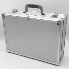 Aluminum Tool Case with Tool Panels and Removable Dividers, OD: 18" x 13" x 6"