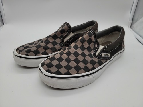VANS Slip On Skate Shoes Black Gray 