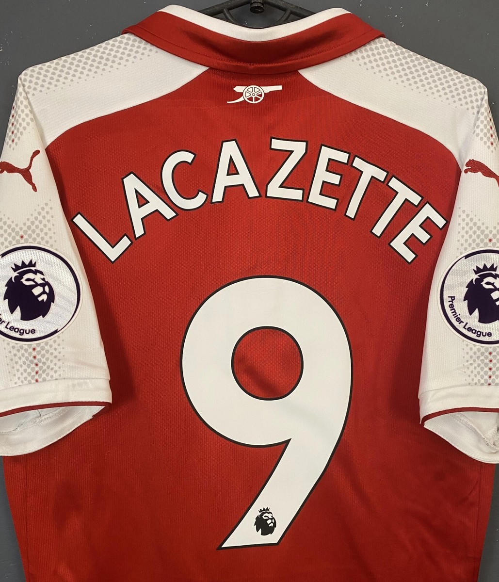 MEN'S PUMA FC ARSENAL 2017/2018 LACAZETTE #9 SOCCER FOOTBALL SHIRT