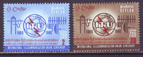 Ceylon 1965 SC 384-385 MH Set ITU - Picture 1 of 2