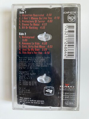 ACCEPT - OBJECTION OVERRULED - 1993 MEXICAN TAPE ALBUM, HEAVY
