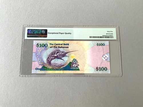 Bahamas 100 Dollars P-76 2009 PMG 65 EPQ - Picture 3 of 4