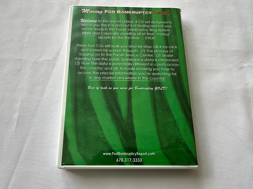 Turning Bankruptcies Into Gold "Live" Seminar Home Study Course - 10 CD SET - Picture 10 of 14