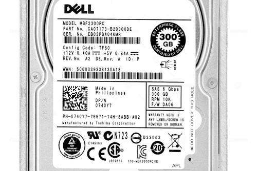 740Y7 DELL HDD 300GB 10K SAS 6G 2.5" SFF HOT-SWAP - Photo 4/8