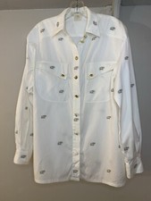 VTG ESCADA Margaetha Ley Elephant Gold Button Blouse 38 M Button Up