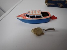 Michael Seidel MS Blechspielzeug Raketenboot Kerzenboot 1960er Jahre in OVP