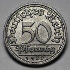 Germany Weimar Republic 1922 F 50 Pfennig KM#27 AU — photo 1