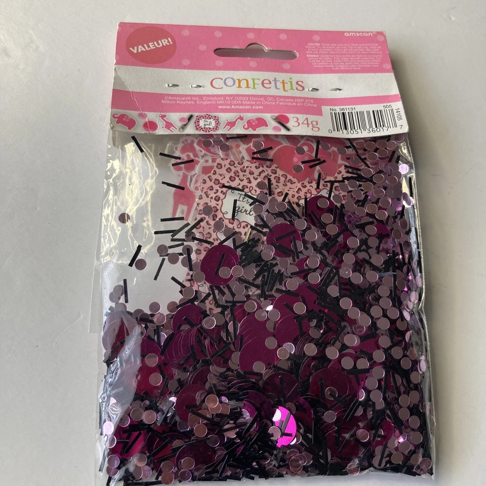 Baby Shower Dulce Safari Es una Niña Confeti Zoológico Selva Decoración Fiesta Suministro Foto 3 de 4