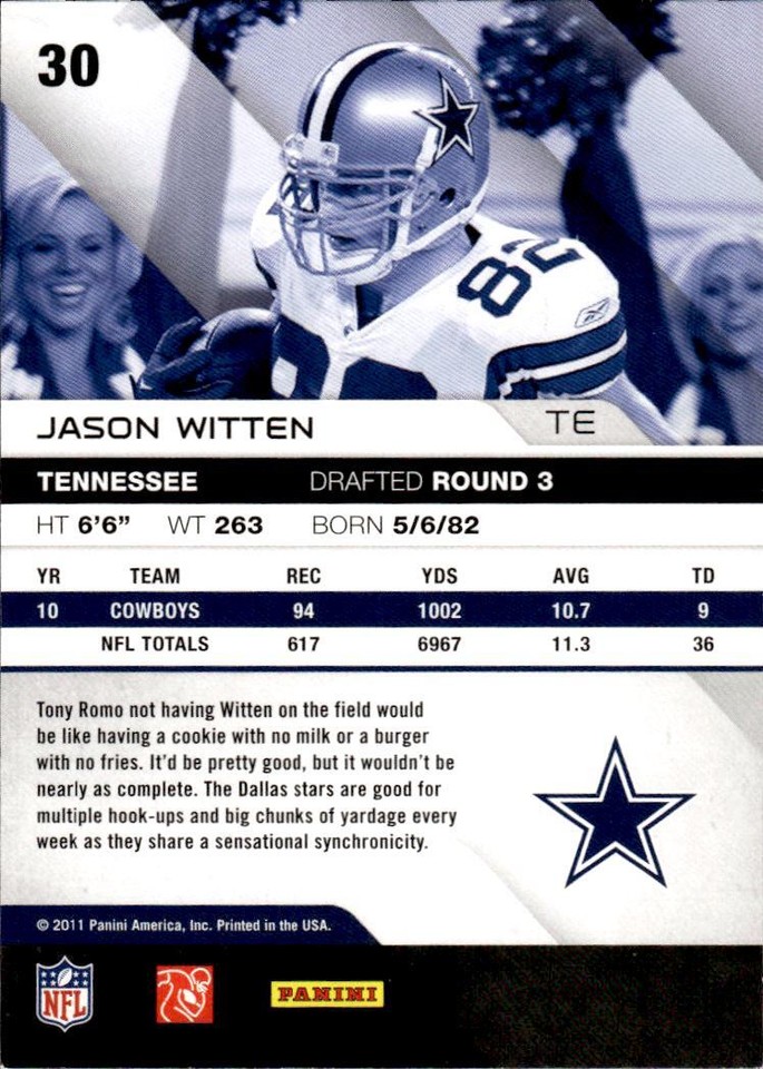 2010 Panini Plates & Patches 140/499 Jason Witten #25 0a6
