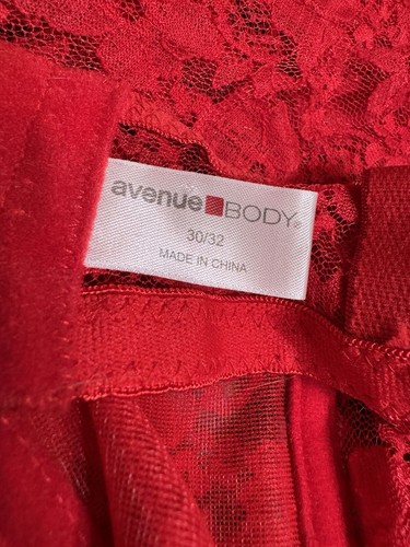 Avenue Body 30-32 Plus Size Red Lingerie Lingerie Dress Sexy Christmas - Picture 16 of 17