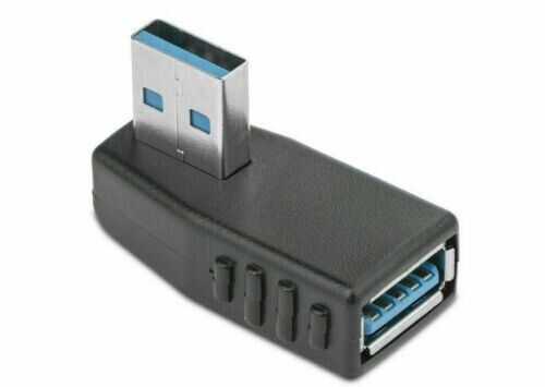 USB 3.0 A Male to Female Extension Cable 90 Degree Right Angle Adapter Plug - Picture 1 of 2