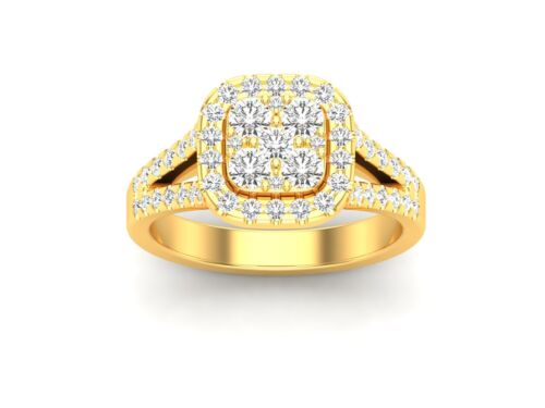 Round Diamond Ring GCI IGI Certified Lab Created 1 Carat 18k Yellow Gold 5 6 7 8 - Picture 3 of 4
