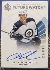 Jack Roslovic 17/18 Upper Deck SP Authentic Future Watch Auto Rookie /999